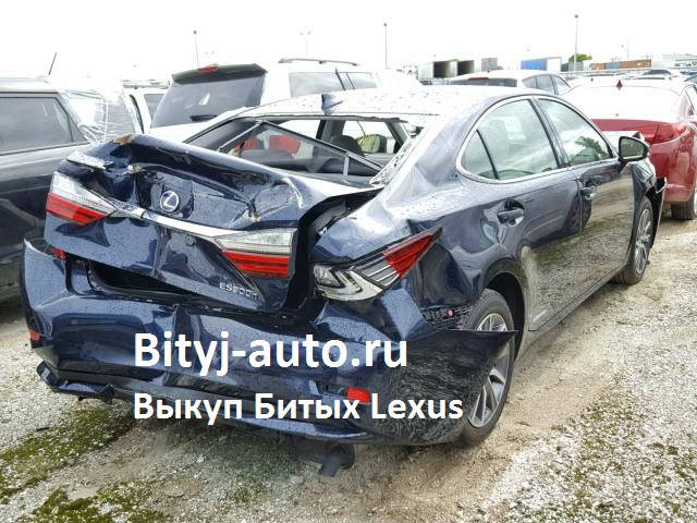 на фото: Lexus ES 250 сильно битый в заднюю часть автомобиля