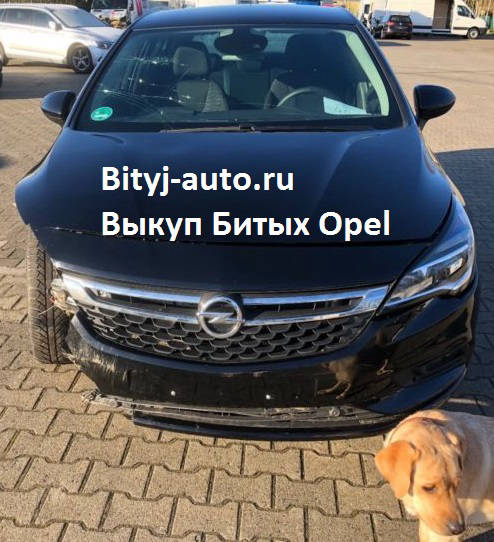 на фото: аварийный Opel Astra