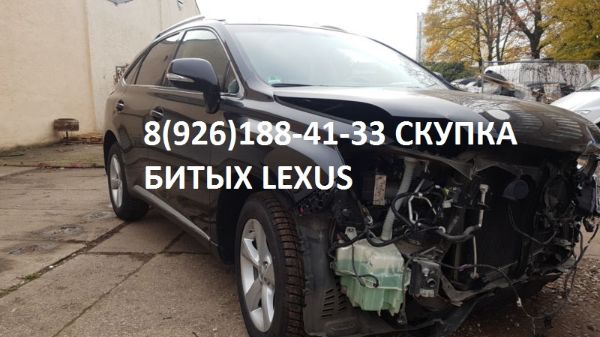 на фото: Lexus RX 270 битый в переднюю часть автомобиля